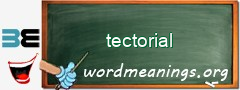 WordMeaning blackboard for tectorial